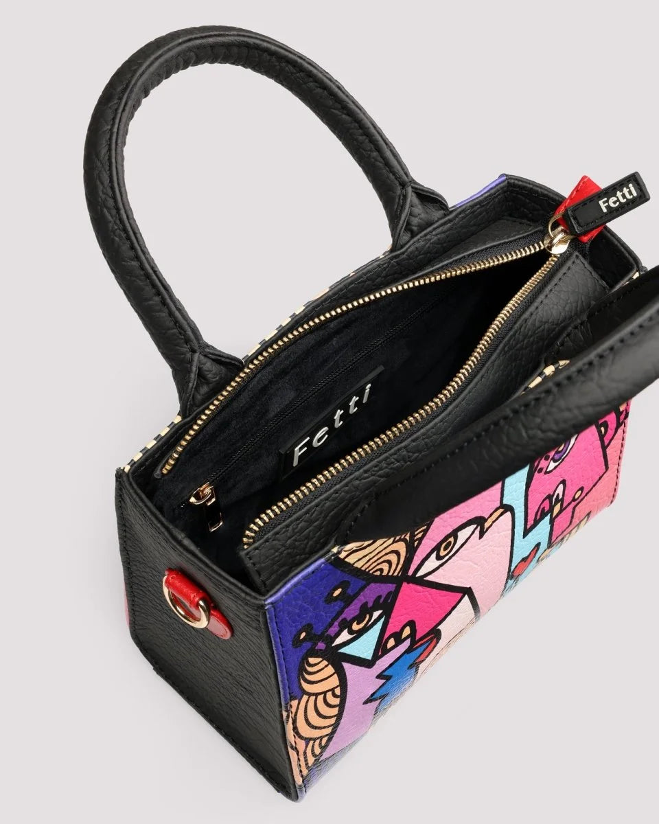 Mini Fetti Faces Pink Tote Bag
