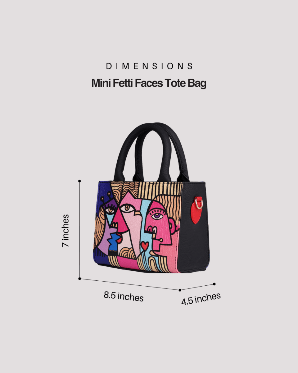 Mini Fetti Faces Pink Tote Bag - Fetti