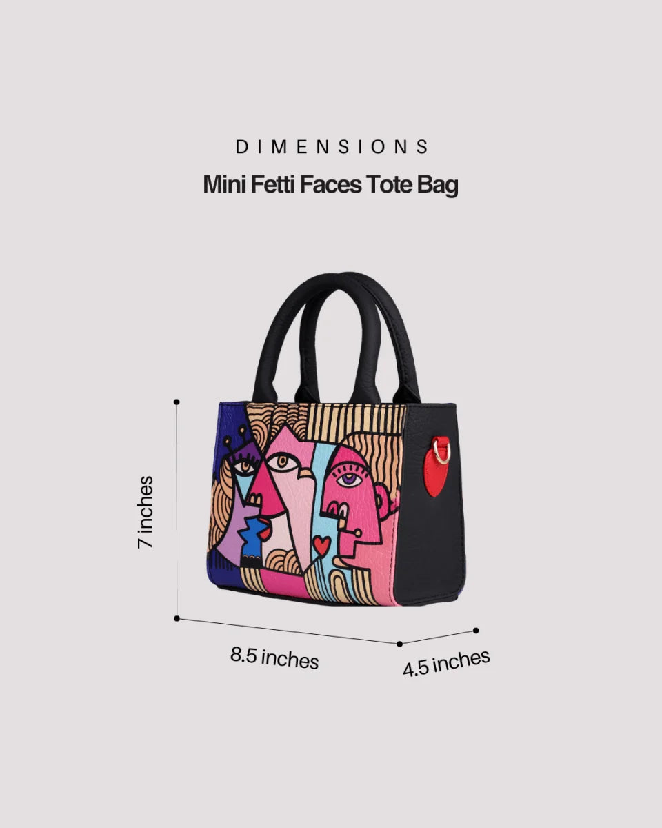 Mini Fetti Faces Pink Tote Bag