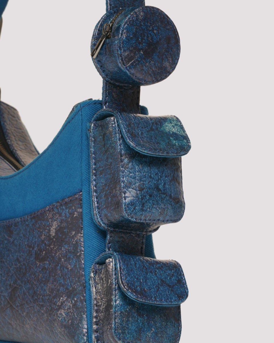 Muddled 3 Pocket Cargo Bag (Small) - Cracked Indigo - Fetti