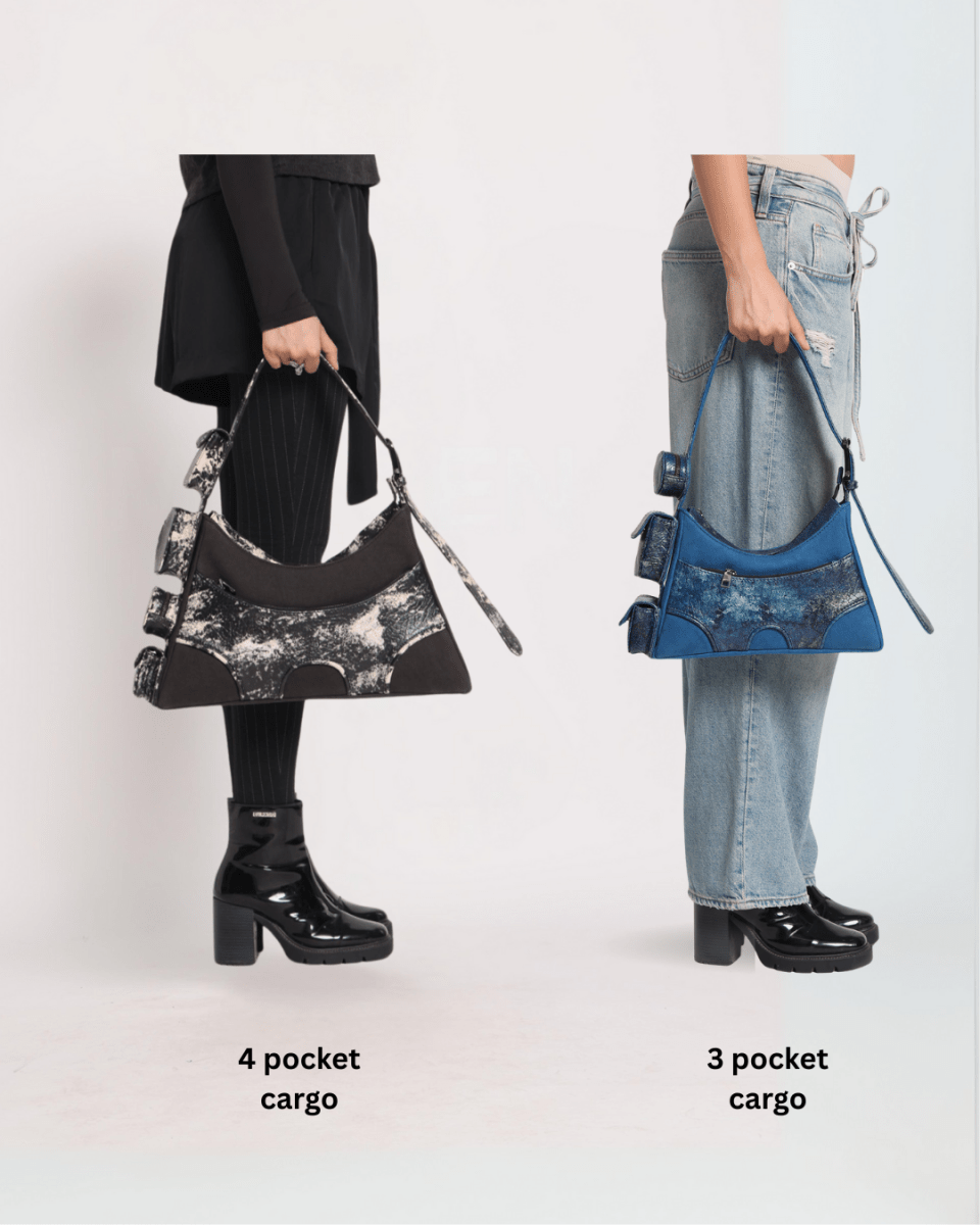 Muddled 3 Pocket Cargo Bag (Small) - Rusted Grain - Fetti