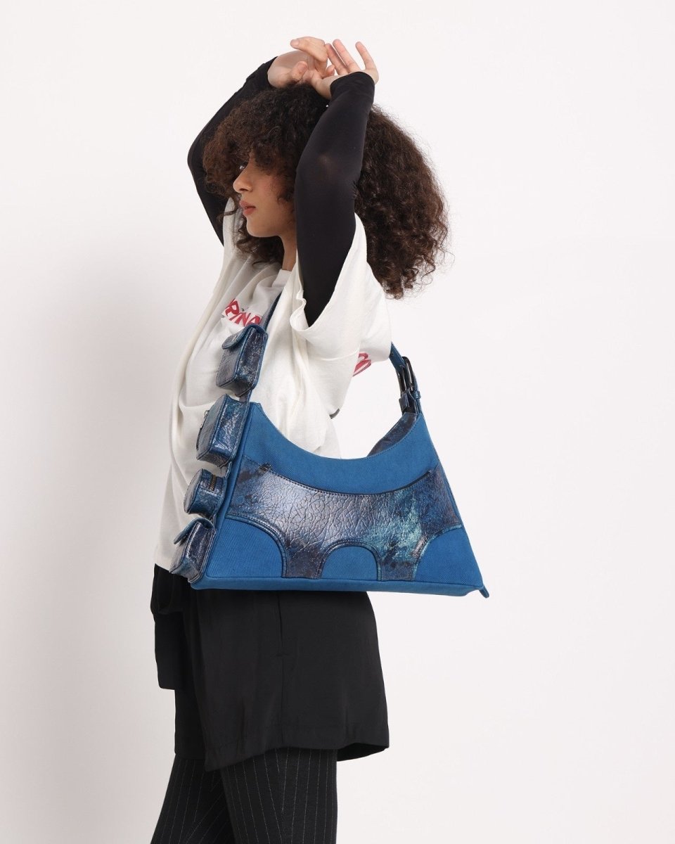 Muddled Cargo Bag - 4 Pocket Cracked Indigo - Fetti