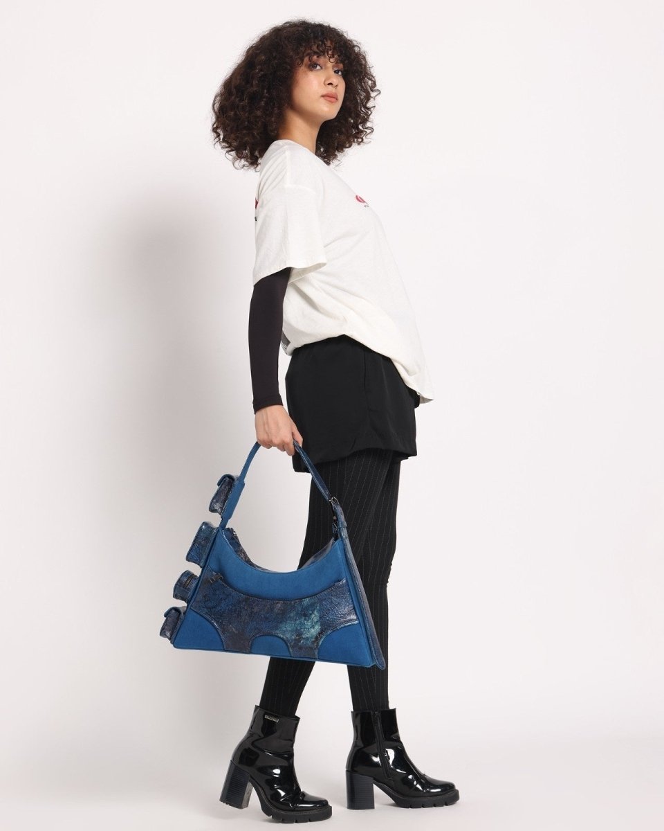 Muddled Cargo Bag - 4 Pocket Cracked Indigo - Fetti