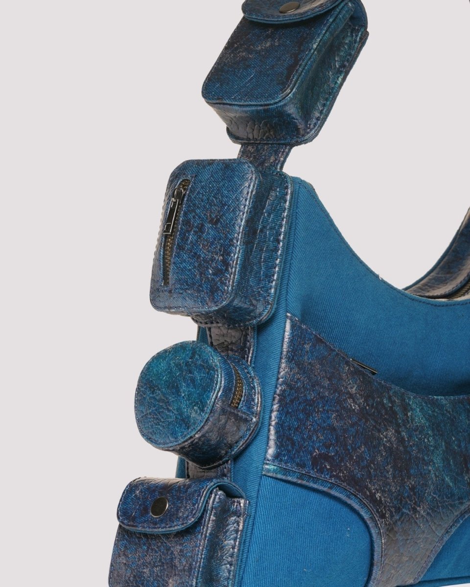 Muddled Cargo Bag - 4 Pocket Cracked Indigo - Fetti