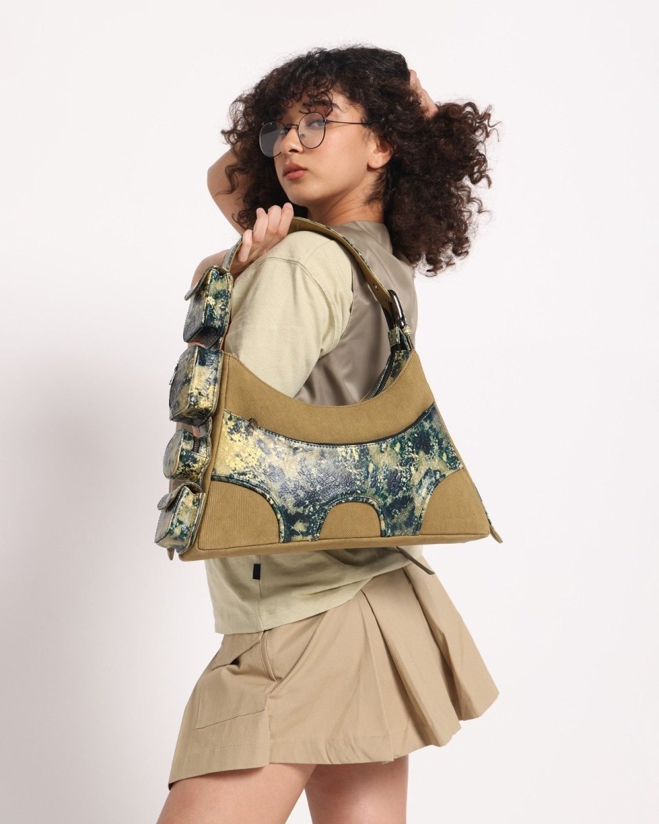 Muddled Cargo Bag - 4 Pocket Oxidised Olive - Fetti