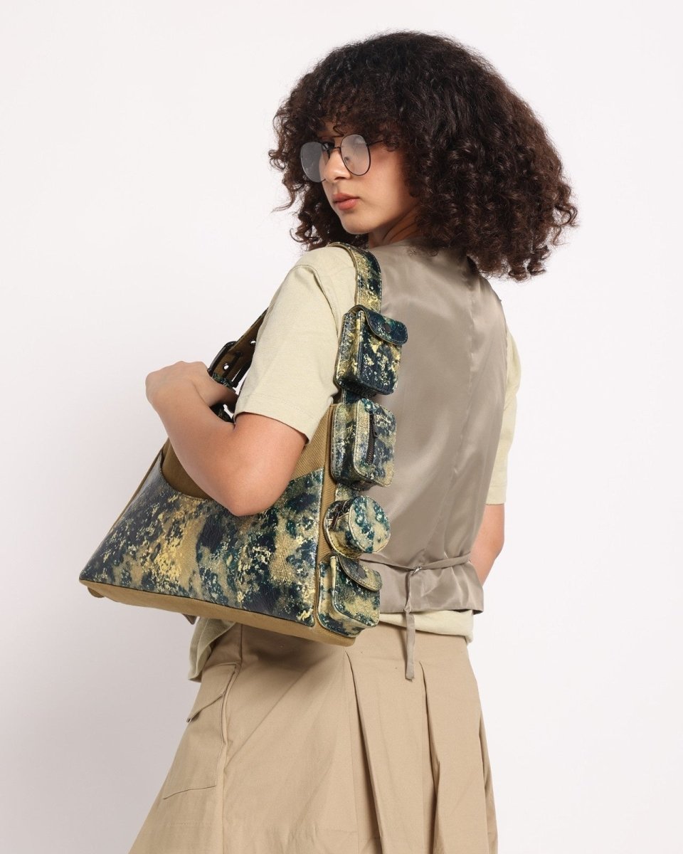 Muddled Cargo Bag - 4 Pocket Oxidised Olive - Fetti