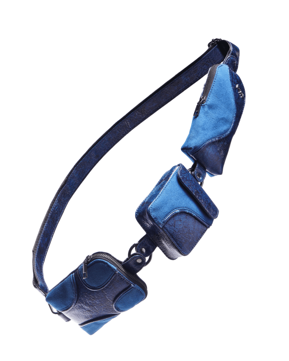 Muddled Cargo Crossbody Belt - Cracked Indigo - Fetti