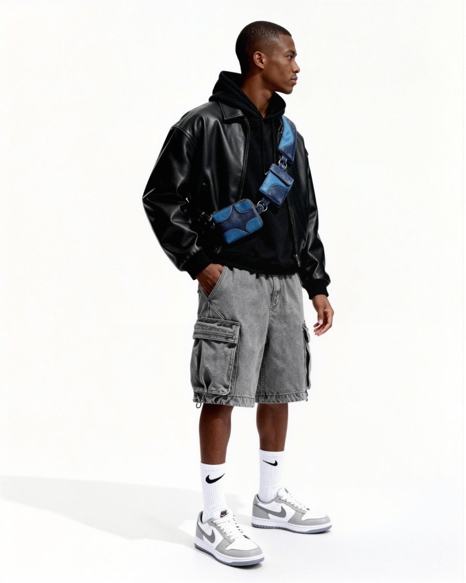 Muddled Cargo Crossbody Belt - Cracked Indigo - Fetti