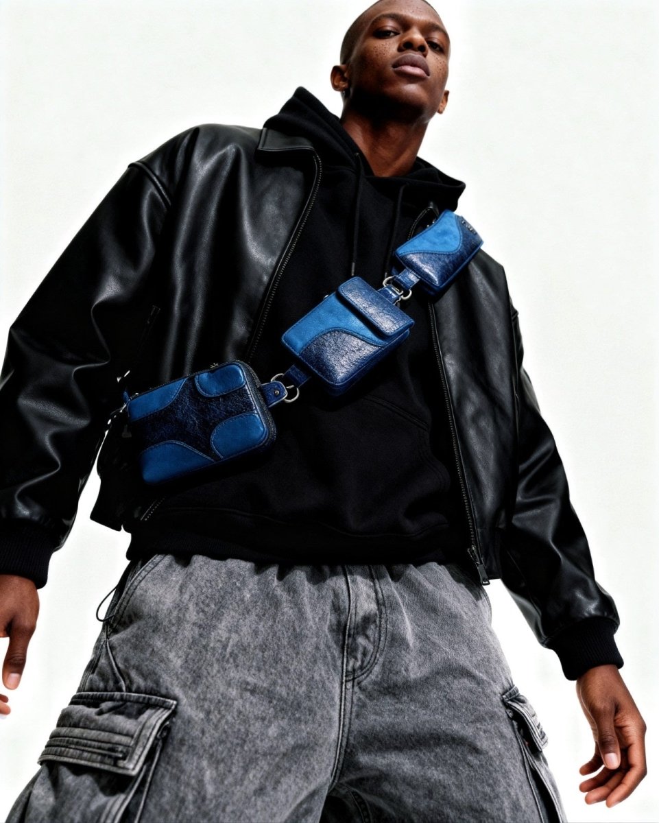 Muddled Cargo Crossbody Belt - Cracked Indigo - Fetti