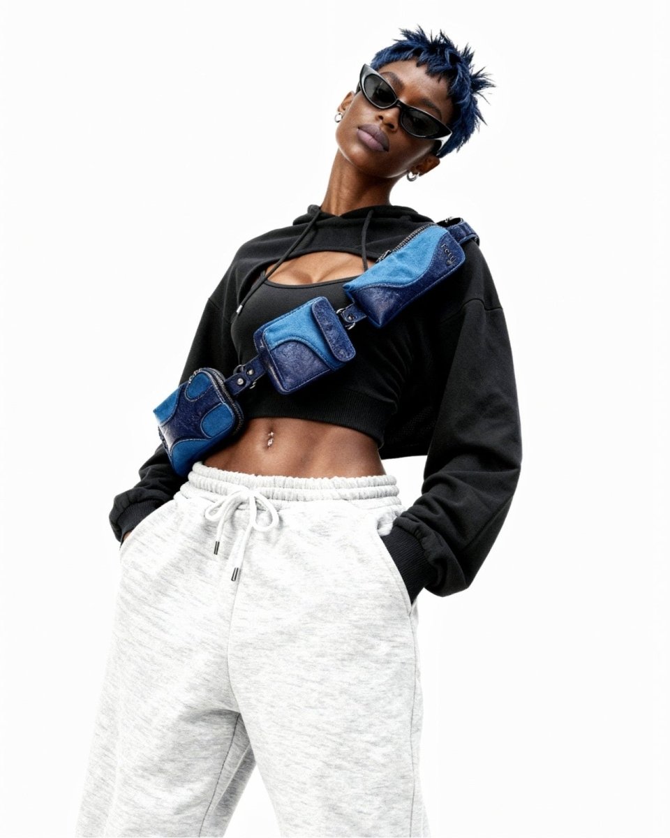 Muddled Cargo Crossbody Belt - Cracked Indigo - Fetti