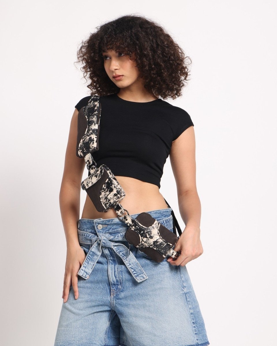 Muddled Cargo Crossbody Belt - Rusted Grain - Fetti