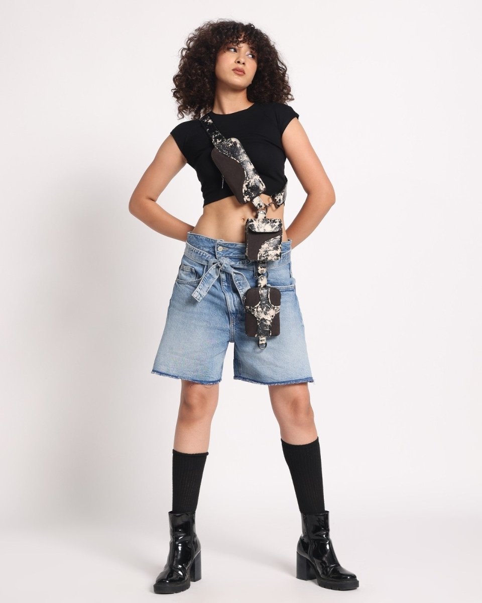 Muddled Cargo Crossbody Belt - Rusted Grain - Fetti