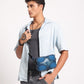 Muddled Unisex Sling Bag - Cracked Indigo - Fetti