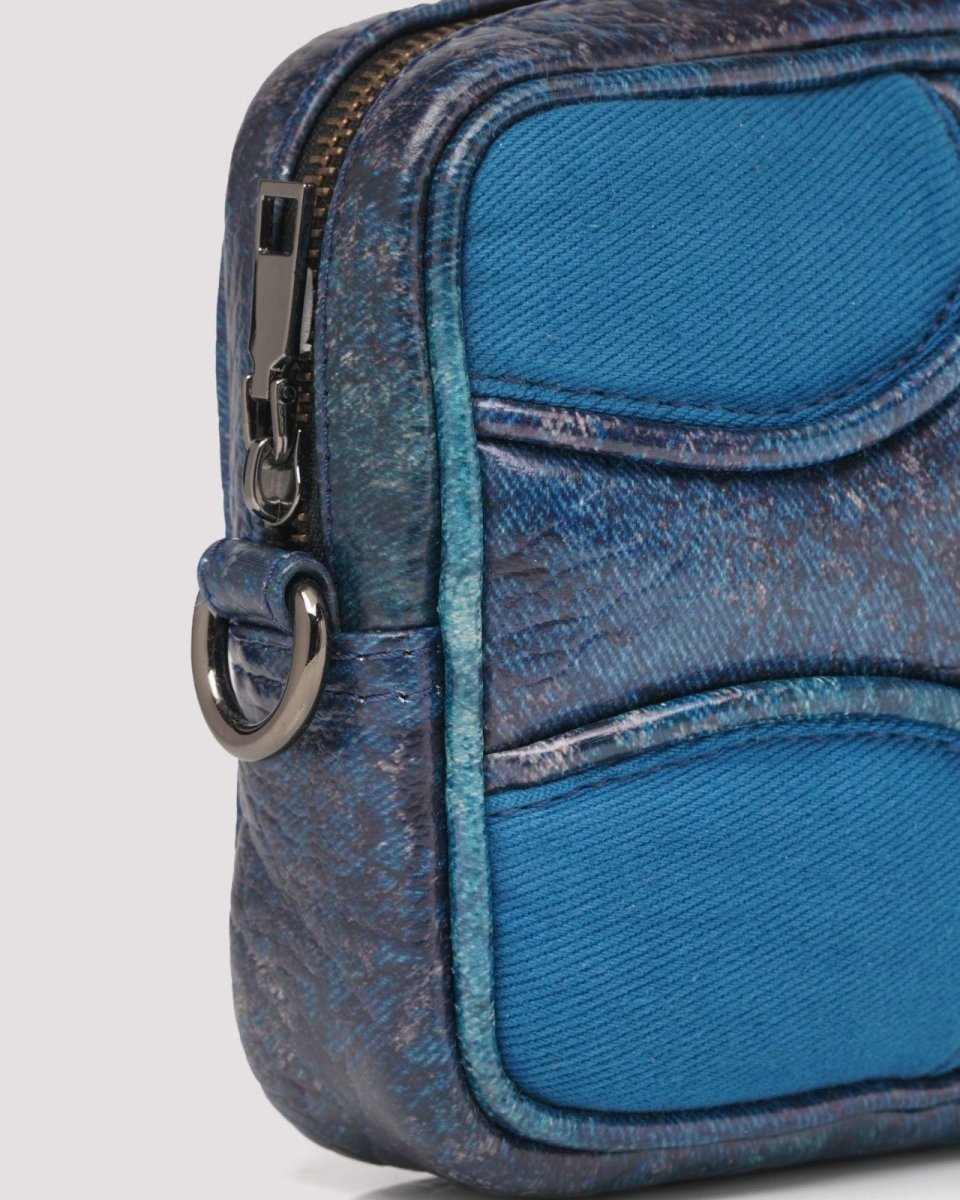 Muddled Unisex Sling Bag - Cracked Indigo - Fetti