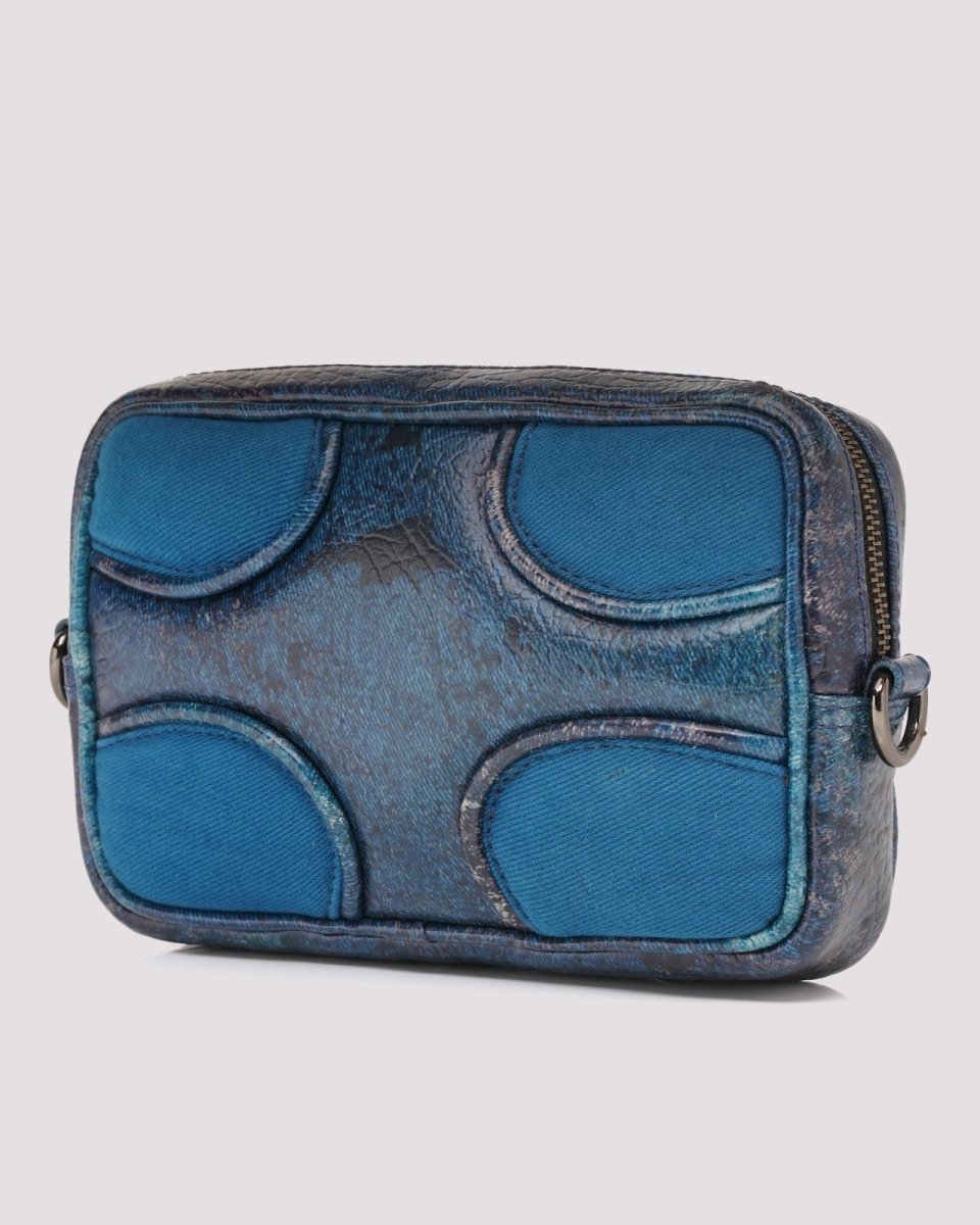 Muddled Unisex Sling Bag - Cracked Indigo - Fetti