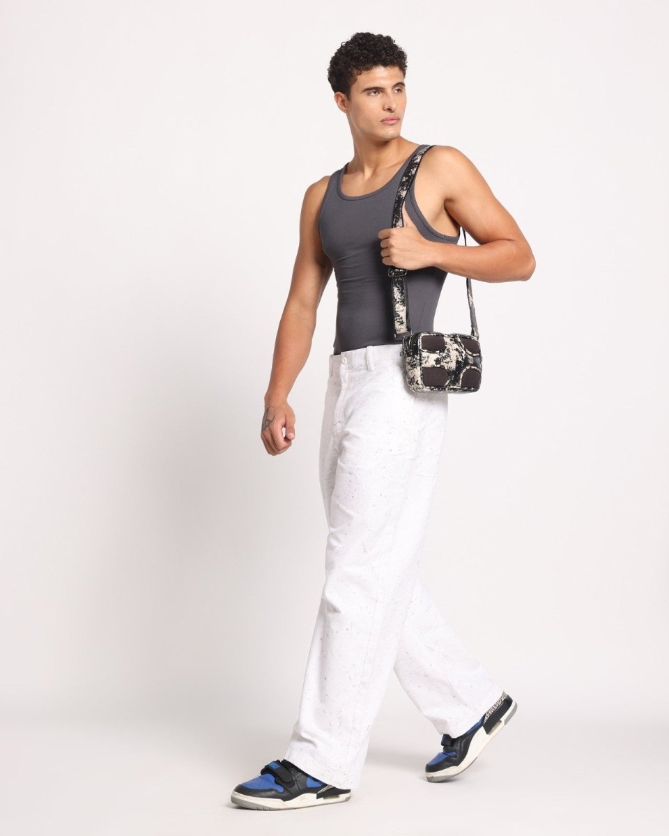 Muddled Unisex Sling Bag - Rusted Grain - Fetti