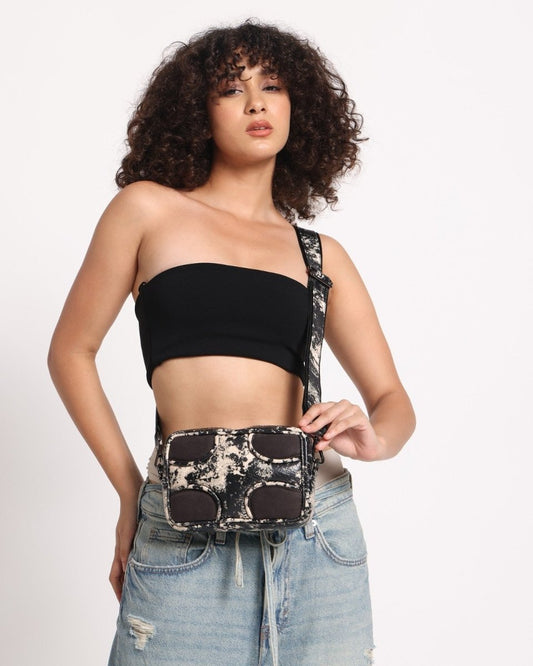 Muddled Unisex Sling Bag - Rusted Grain - Fetti