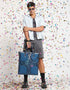 Oversized Muddled Shopper Tote - Cracked Indigo - Fetti