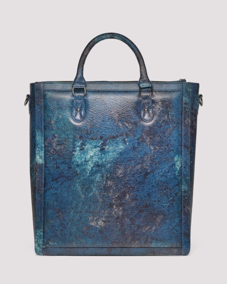 Oversized Muddled Shopper Tote - Cracked Indigo - Fetti
