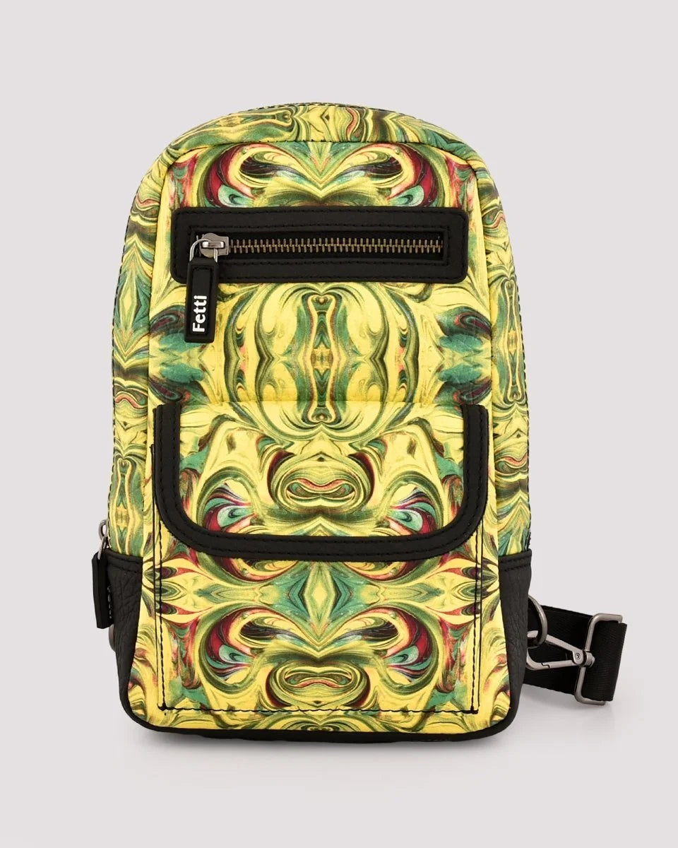 Sling bag for men travel Kosmic Immersion Helios front view