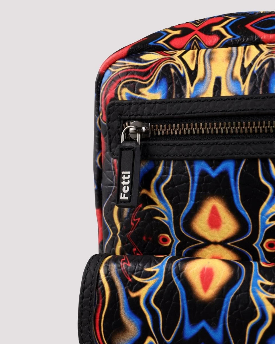 Texture detail of premium vegan leather sling bag